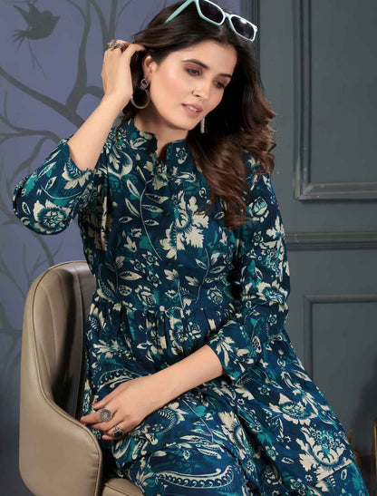 Export Premium Rayon Quality Floral Print Ethnic Co-ord Sets