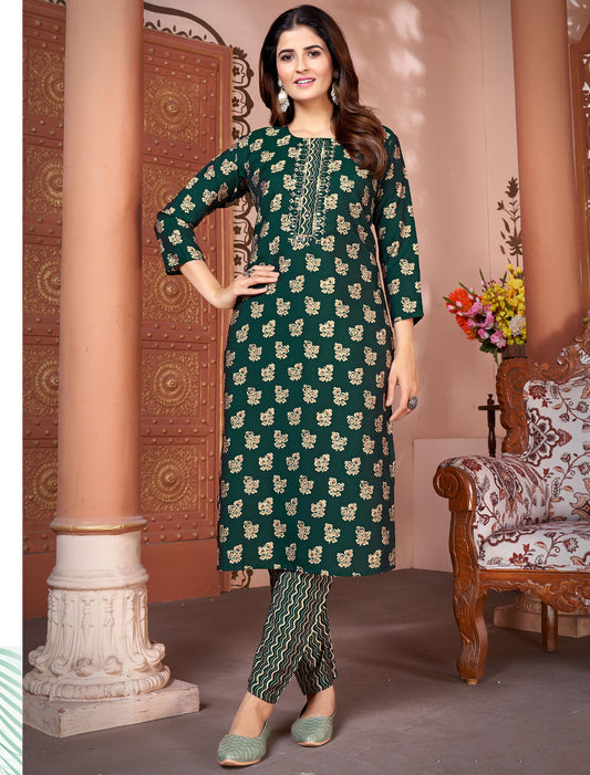Step into Luxury: Premium Royal Silk Kurtis & Pants - Exclusively from BeFashionate