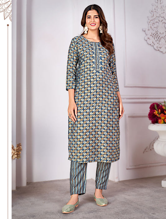 Timeless Elegance: Royal Silk Top with Premium Pocket Pant - Traditional Wear for Women
