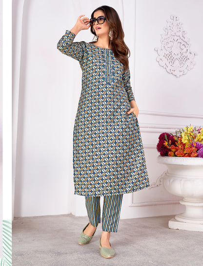 Timeless Elegance: Royal Silk Top with Premium Pocket Pant - Traditional Wear for Women