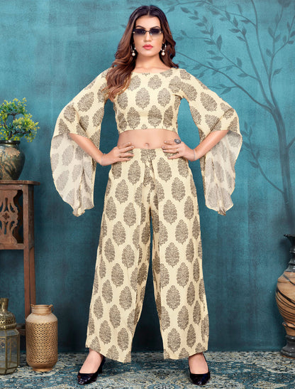 Redefine Fashion Viscose Maslin Top and Pant Sets for Women