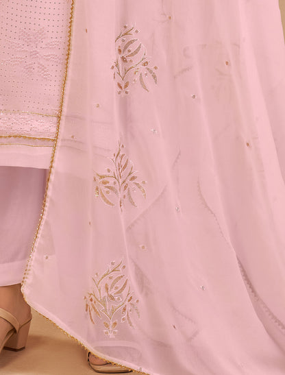 Georgette Fabric  Designe Crafted With Thread And Sequins Kurti Sets