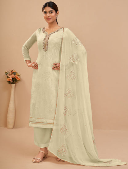 Crafted With Georgette Thread And Sequins Designer Kurti Sets
