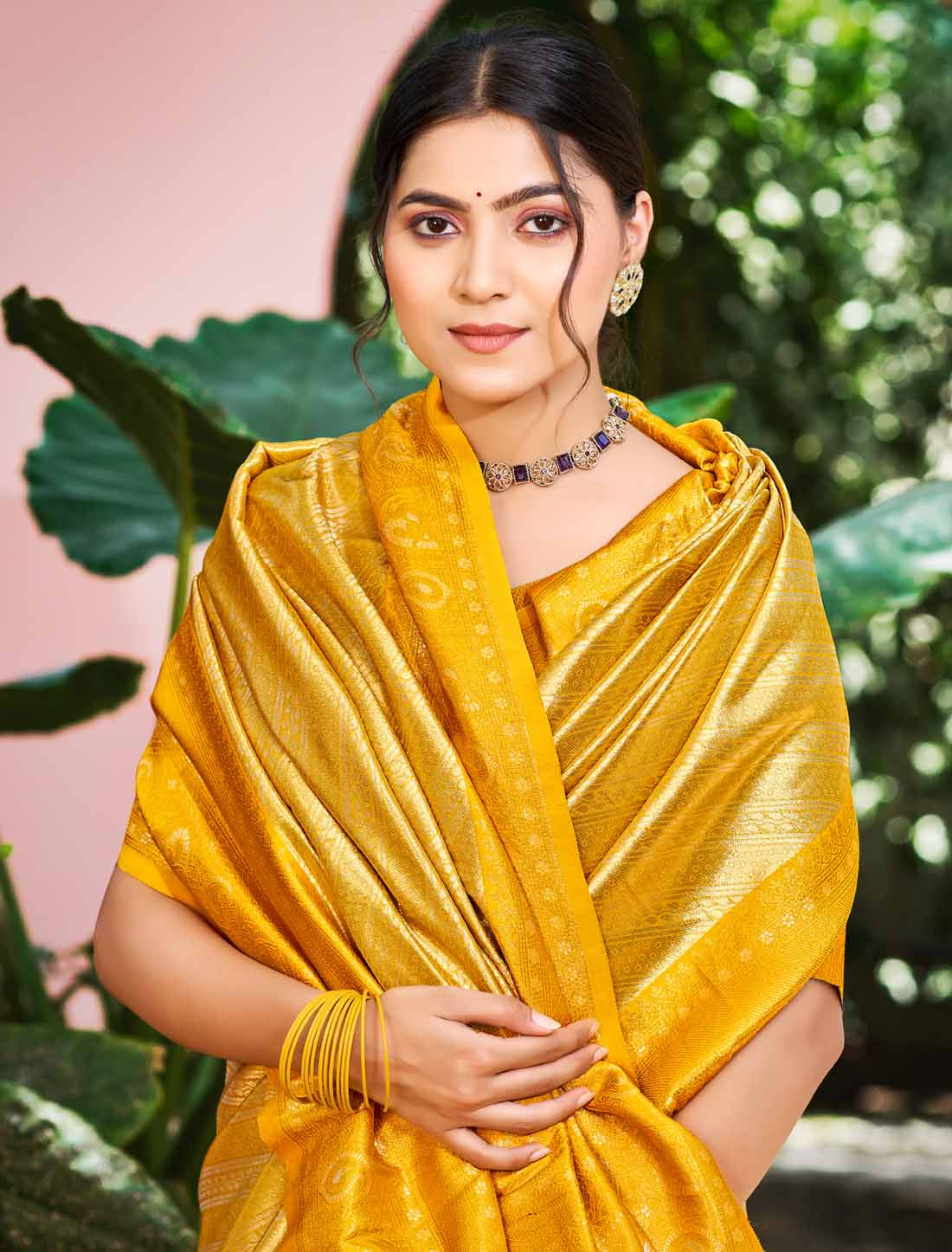 Kanjivaram Silk Un-Stitched Designer Woven Ethnic Saree