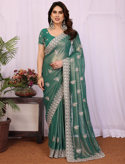 Dusty Ruma Pure Cotting Jorgut With Embrodery Codding Work Ethnic Saree