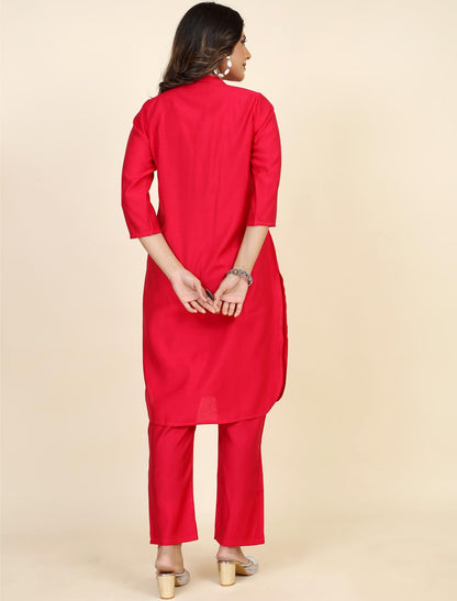 Luxurious Women Modal Silk & Cotton Embroidered Parttern Kurta Sets