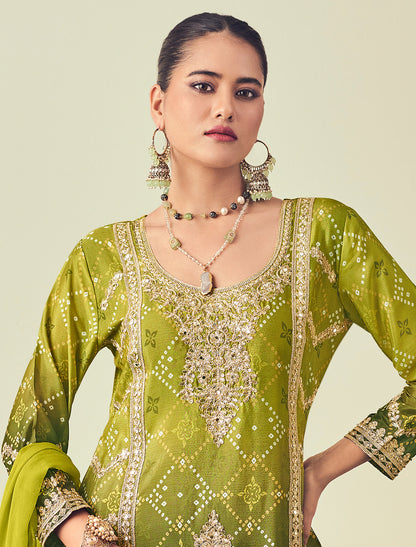 Premium Chinon Embroidered Plazo Suit – Ethnic Wear for Women