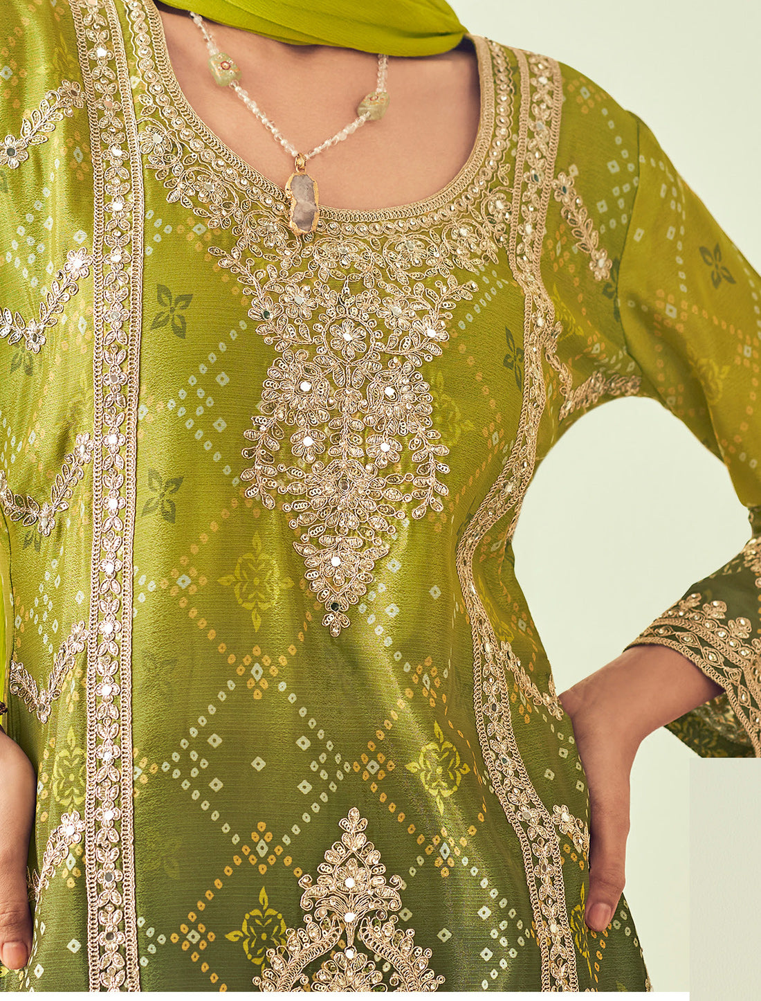 Premium Chinon Embroidered Plazo Suit – Ethnic Wear for Women