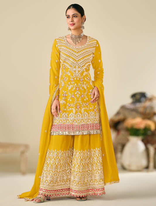 Freesize Chinon Outfit – Heavy Embroidery (Up to XXL)