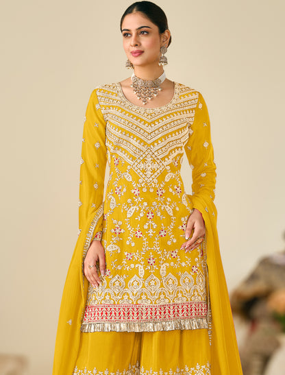 Freesize Chinon Outfit – Heavy Embroidery (Up to XXL)