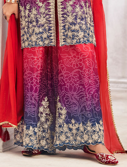 Designer Chinon Embroidered Suit Set for Women | Premium Ethnic Wear