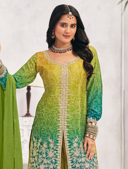Premium Embroidered Chinon Suit Set for Women – Festive Ethnic Wear