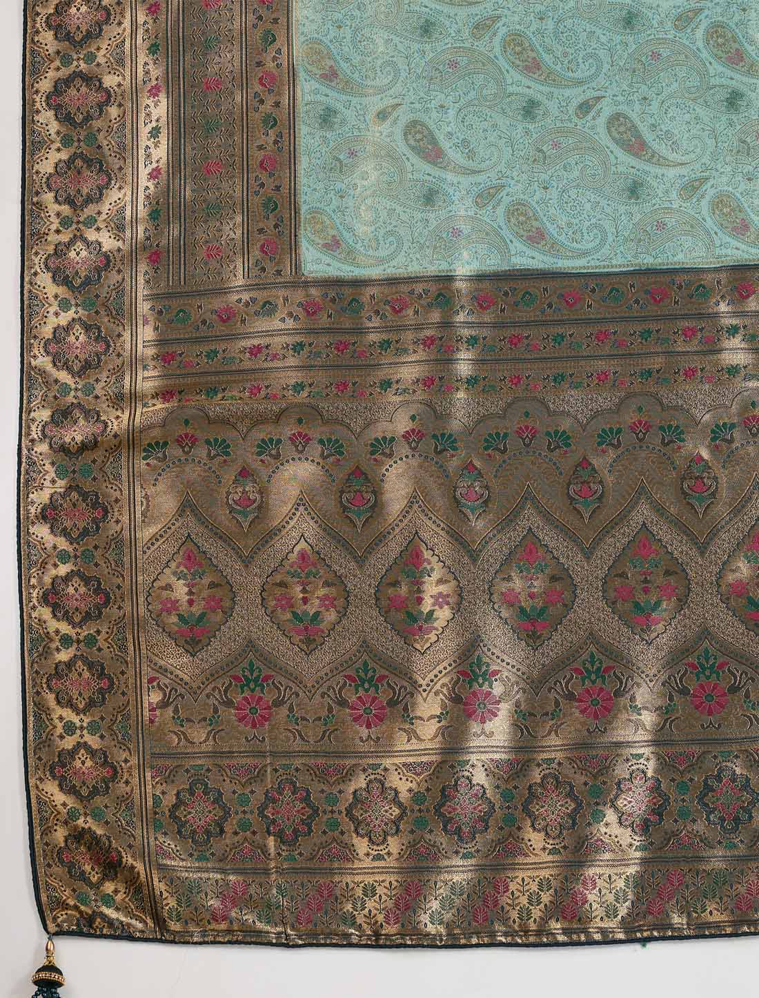 Kanjivaram Soft Silk Soft Zari & Meenakari Woven UnStitched Ethnic Saree