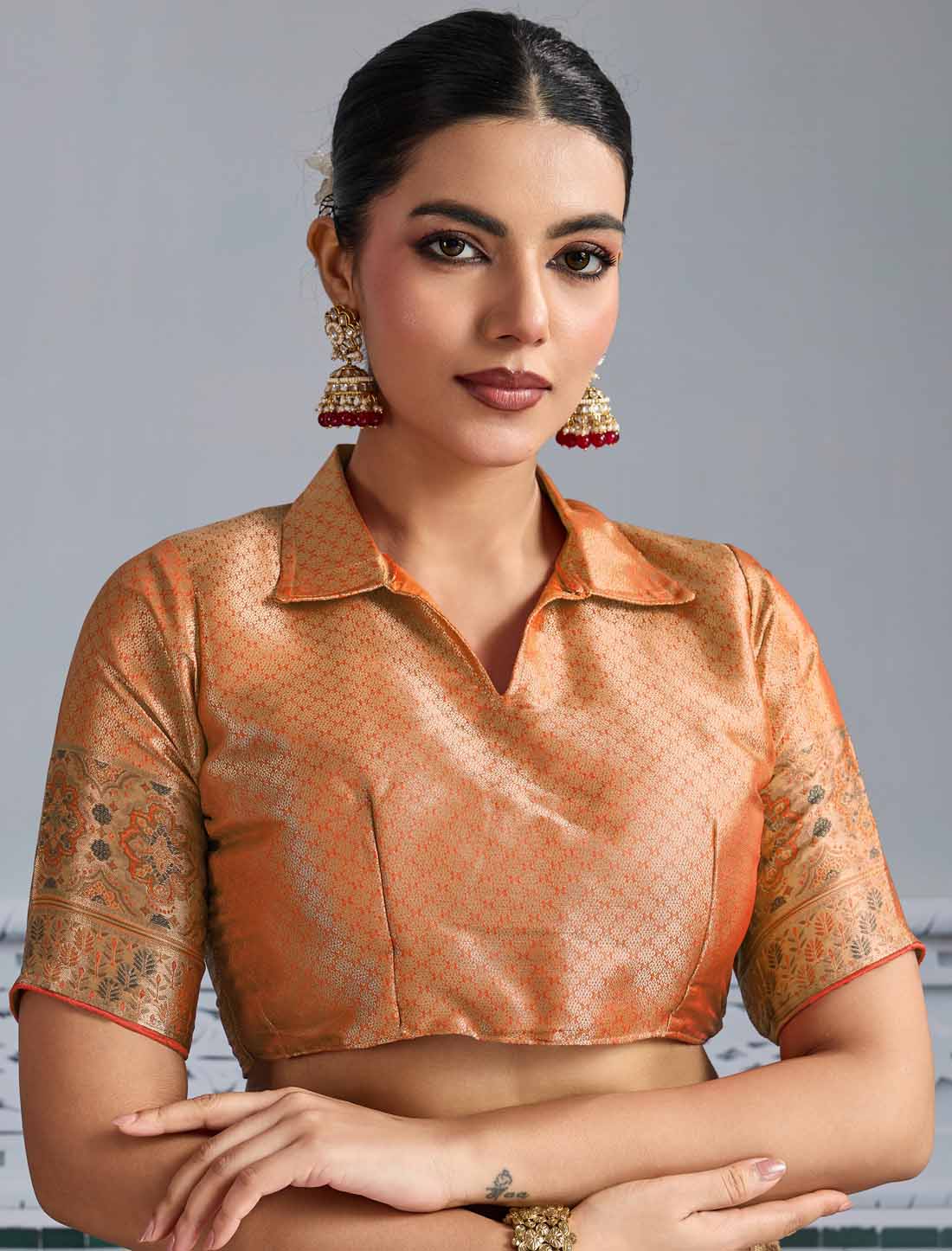 Kanjivaram Soft Silk Ethnic Soft Zari & Meenakari Woven UnStitched Saree