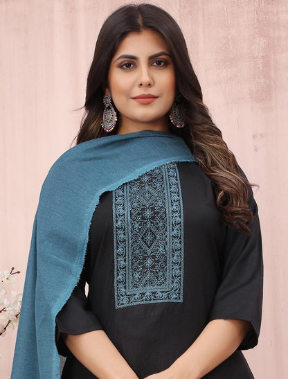 Elegant Women Embroidered Kurta Ensemble With Bottom & Fnacy Dupatta Full Sets