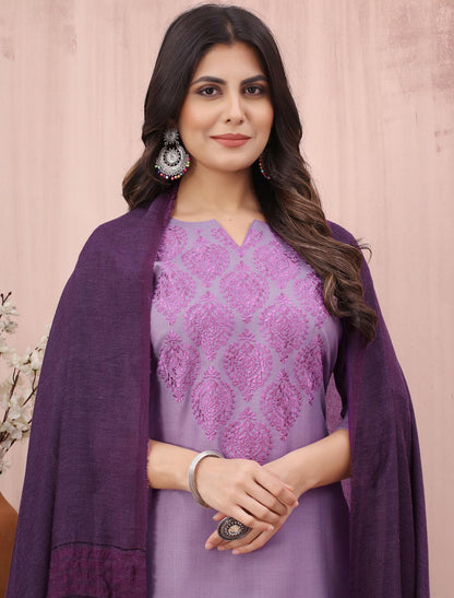 Graceful Cotton Slub With Bottom & Fnacy Dupatta Kurta Sets For Women