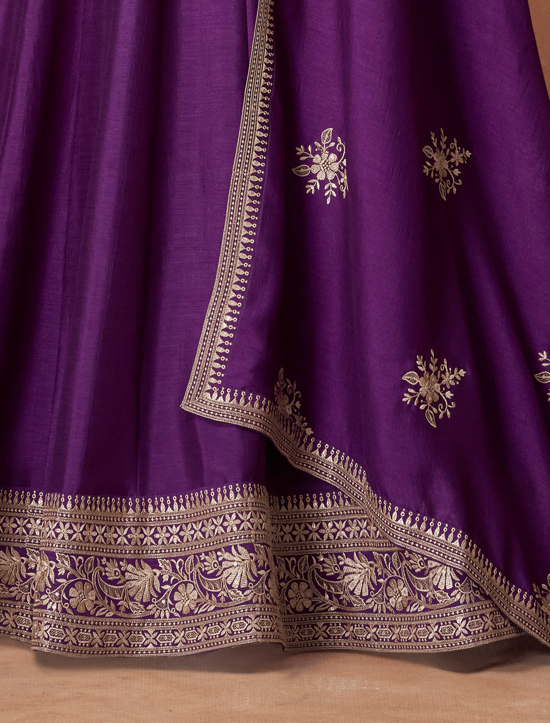 Purple Silk Designer Free Size Party Wear Gown For Women
