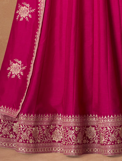 Rani Free Size Silk Designer Party Wear Gown For Women