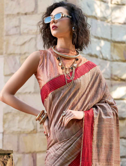 Pure Handloom Printed Ethnic Katan Festive Wear Saree