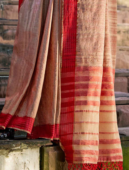 Pure Handloom Printed Ethnic Katan Festive Wear Saree