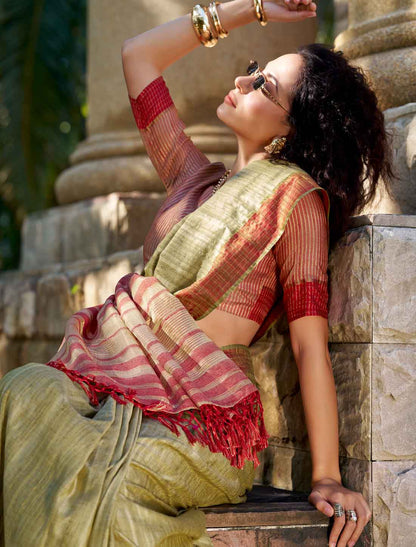 Pure Handloom Printed Katan Festive Wear Ethnic Saree