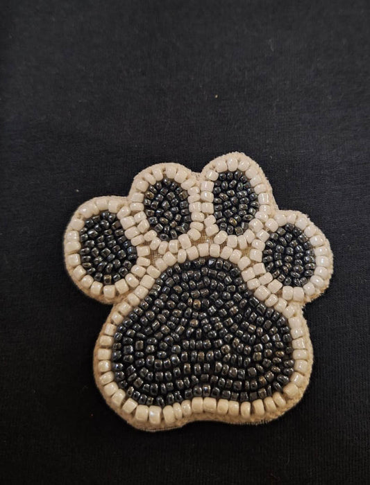 RJ Biirthy Pet Paw Washable Hand Beaded Patches and Brooches