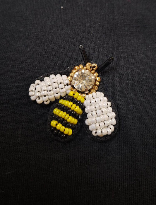 RJ Biirthy Bubble Bee 6 pieces Washable Hand Beaded Patches and Brooches