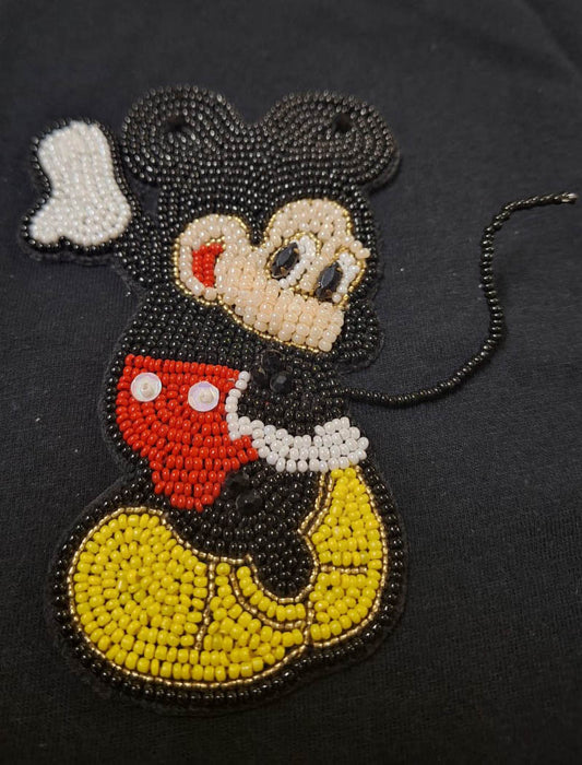RJ Biirthy Mickey Mouse Washable Hand Beaded Patches and Brooches
