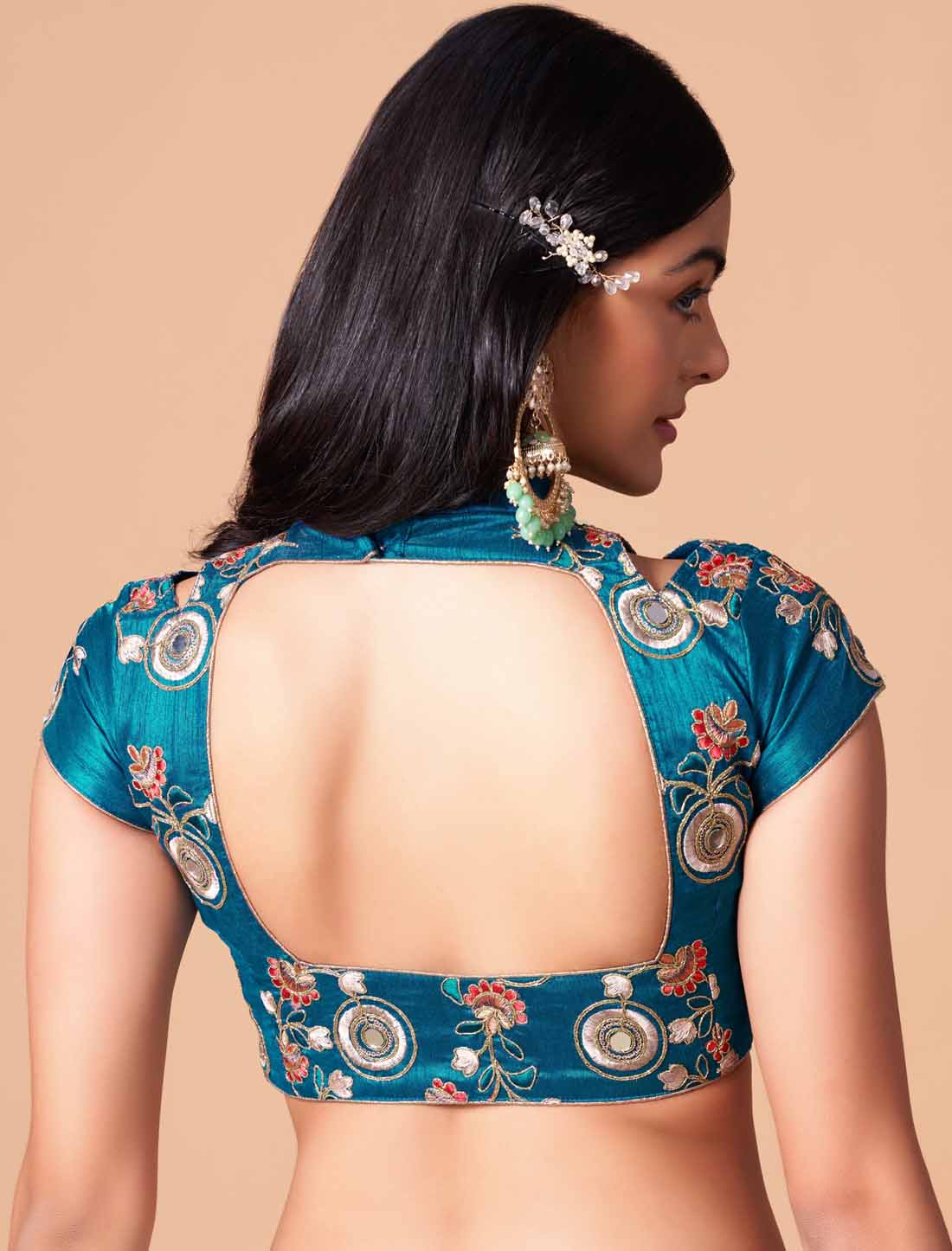 Sky Blue Soft Net With Art Silk Thread Zari Embroidery Mirror Lehenga Choli