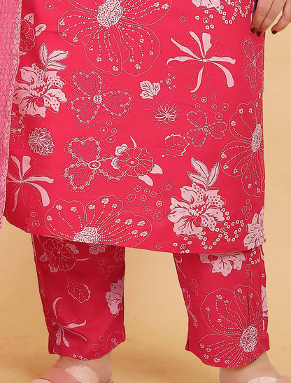 Light Orange Ethnic Premium Rayon Export Quality Hand Work Kurta Sets