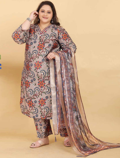 Ethnic Multi Color Premium Lichi Viscose Export Quality Hand Work Kurta Sets