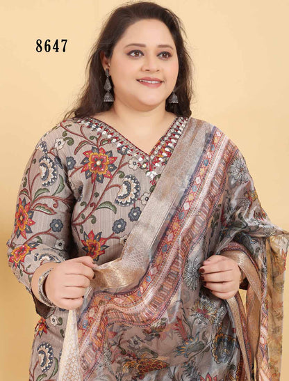 Ethnic Multi Color Premium Lichi Viscose Export Quality Hand Work Kurta Sets