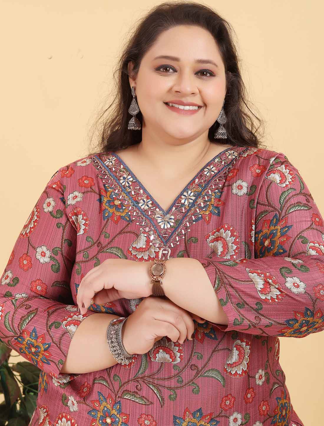 Multi Color Ethnic Premium Lichi Viscose Export Quality Hand Work Kurta Sets