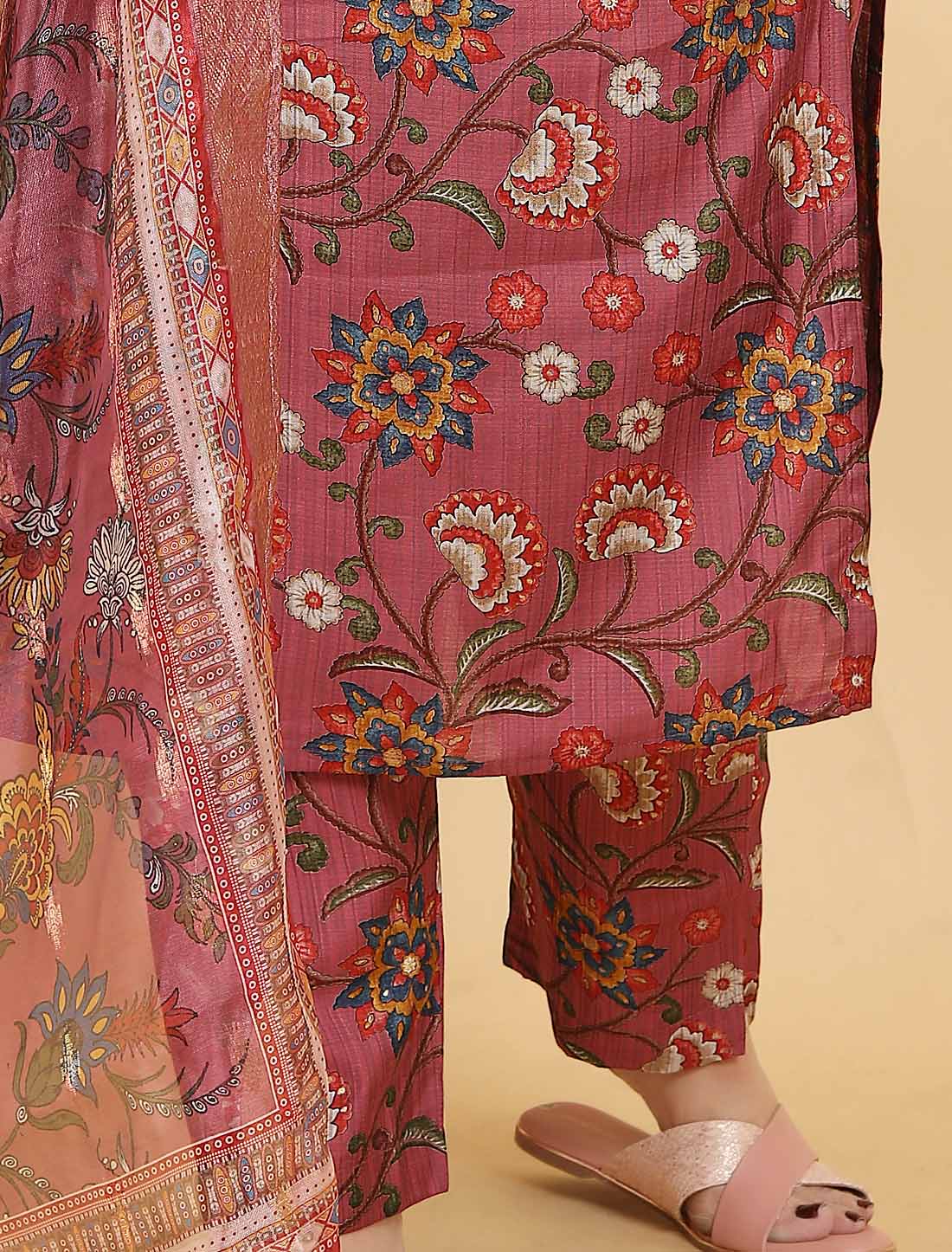 Multi Color Ethnic Premium Lichi Viscose Export Quality Hand Work Kurta Sets