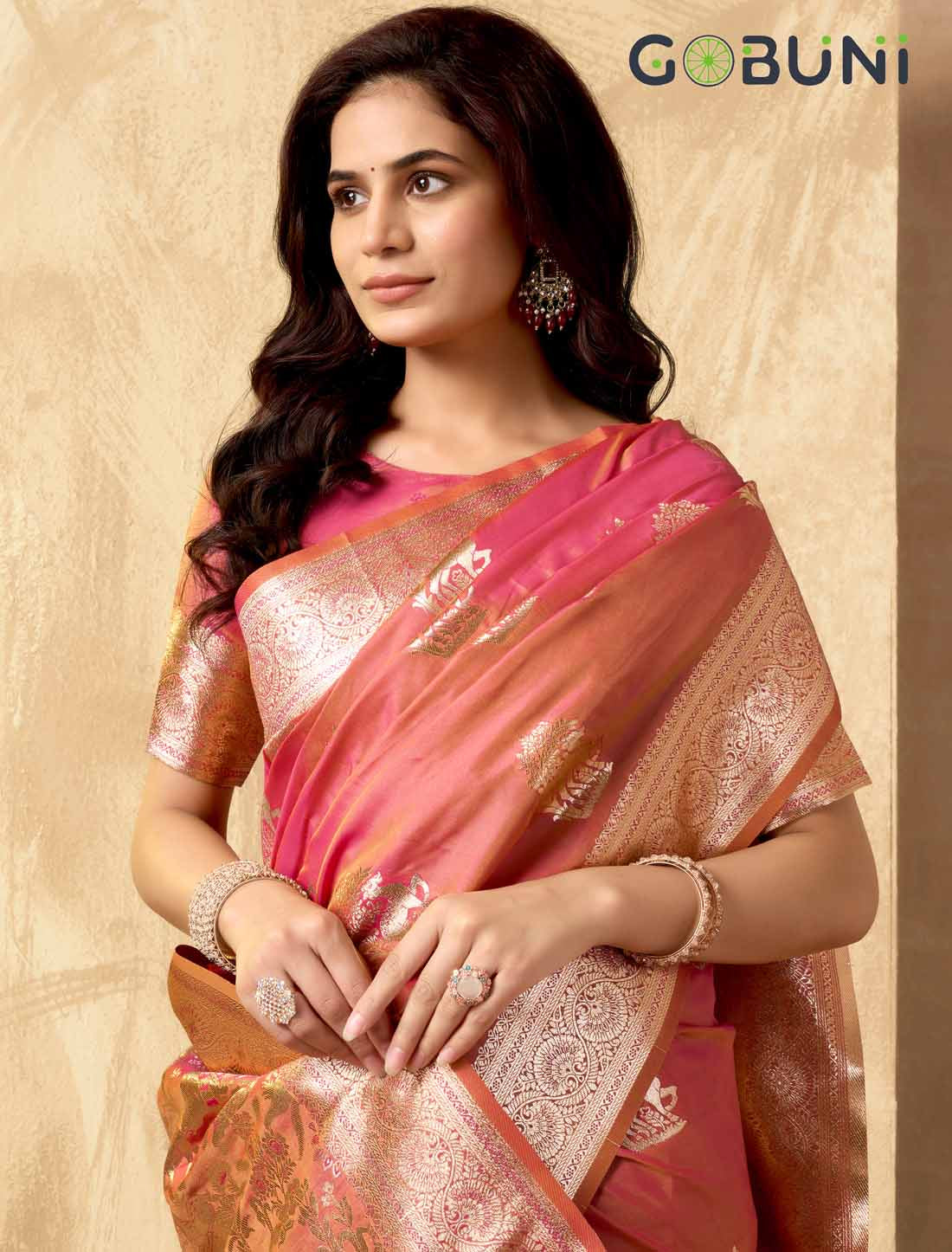 Ethnic Orange Silk Rich Pallu With Zhallar Designer Saree