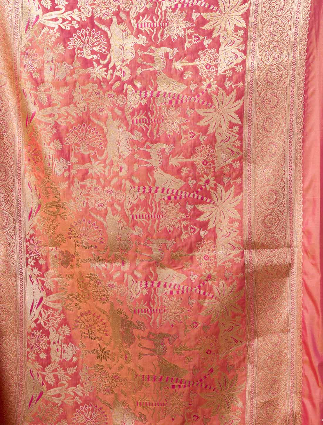 Ethnic Orange Silk Rich Pallu With Zhallar Designer Saree