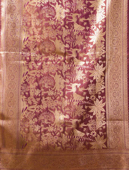 Pink Ethnic Silk Rich Pallu With Zhallar Designer Saree