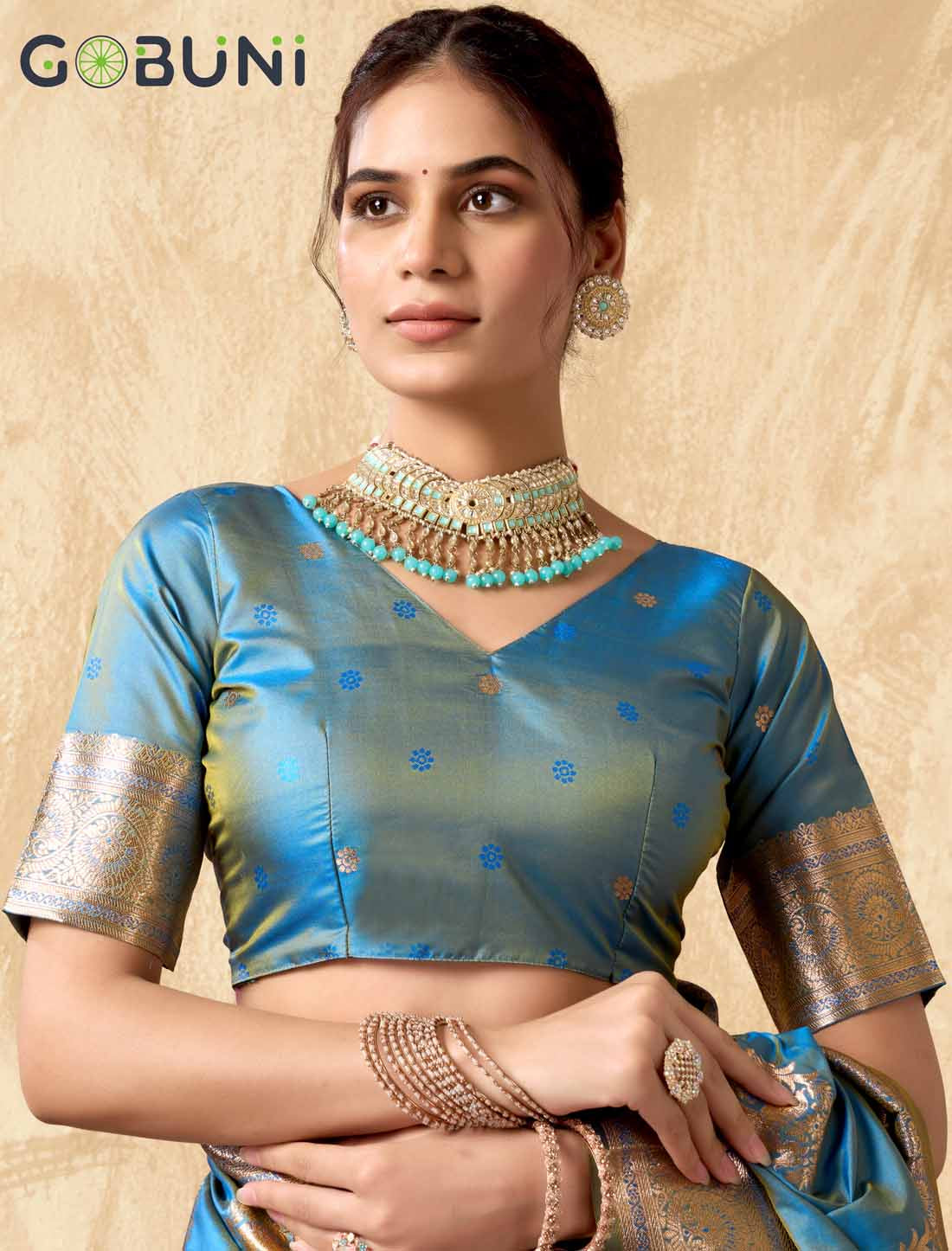 Blue Ethnic Silk Rich Pallu With Zhallar Ethnic Designer Saree