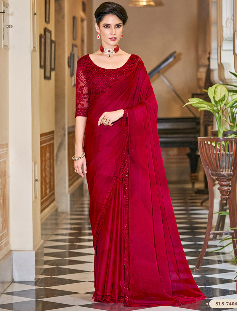 TFH Soft Pattern with Silk Blouse Party Wear Designer Sarees For Women