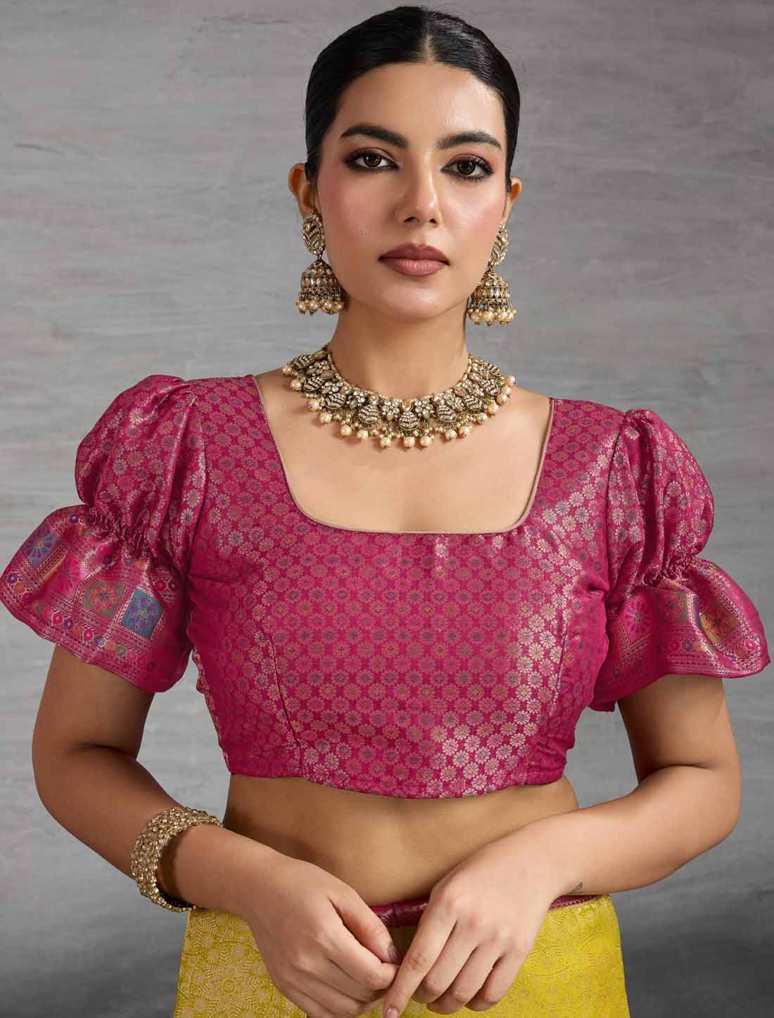 Hand Dyed Soft Kanjivaram Silk Zari Woven Pattu Meenakari Ethnic Saree