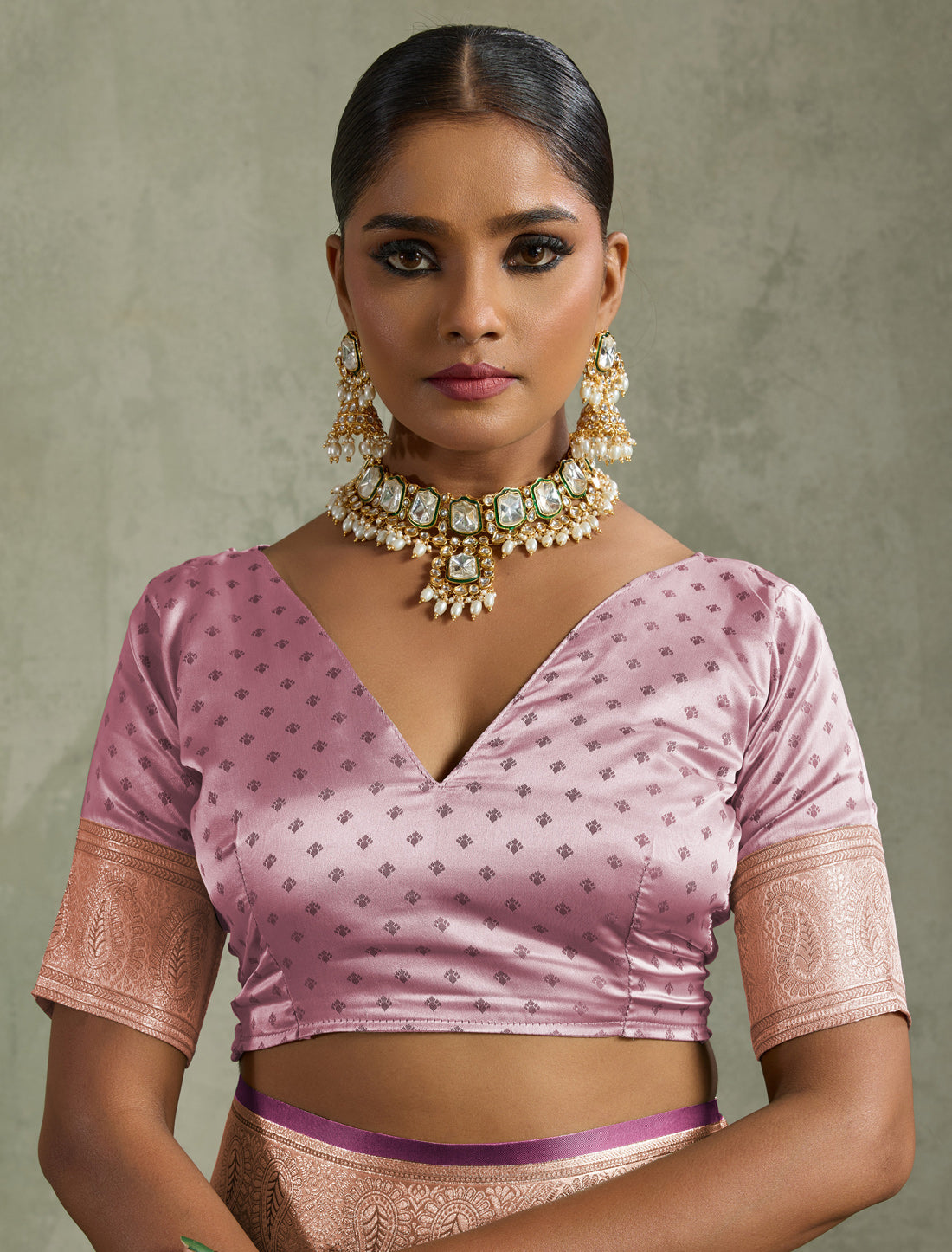 Pink Satin Silk Banarasi Zari Woven Rich Pallu Designer Saree