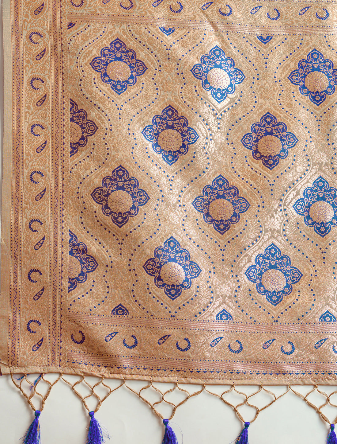 Brown Satin Silk Saree Banarasi Zari Woven Rich Pallu