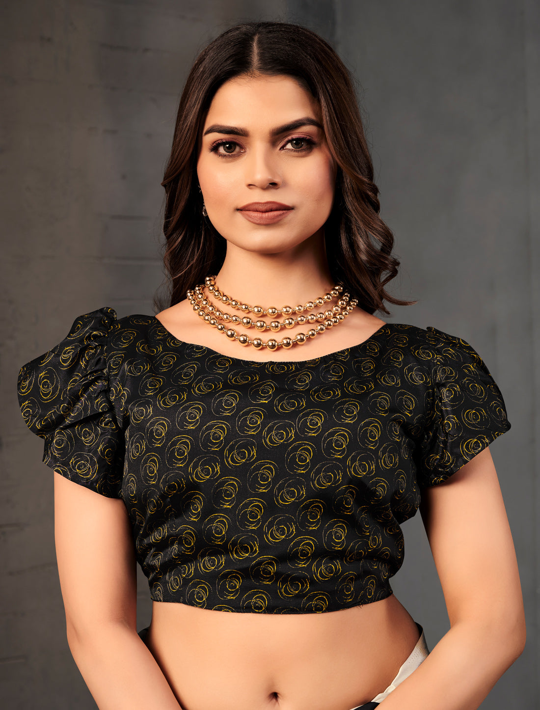 Off-White Malai Silk Crepe Digital Print Saree