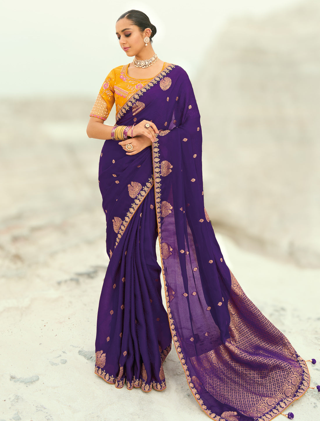 Jamli Pure Orgenza Viscose Designer Party Wear Saree
