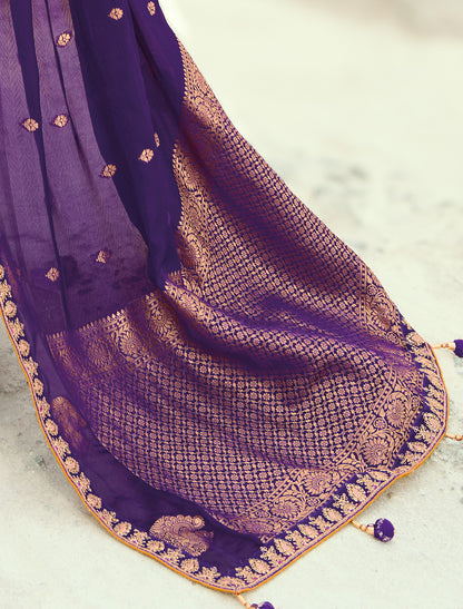 Jamli Pure Orgenza Viscose Designer Party Wear Saree