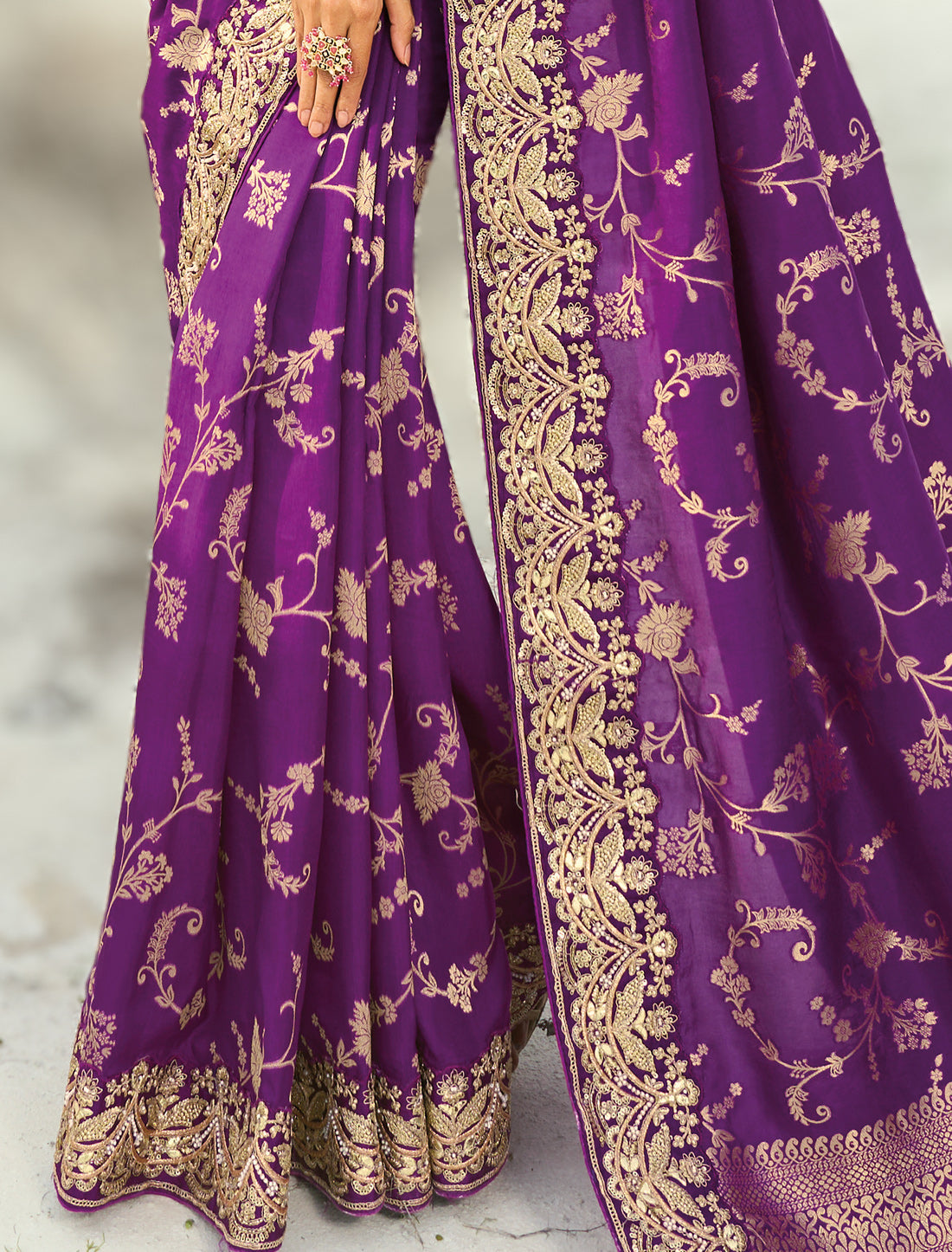 Jamli Pure Dola Viscose Heavy Party Wear Designer Saree
