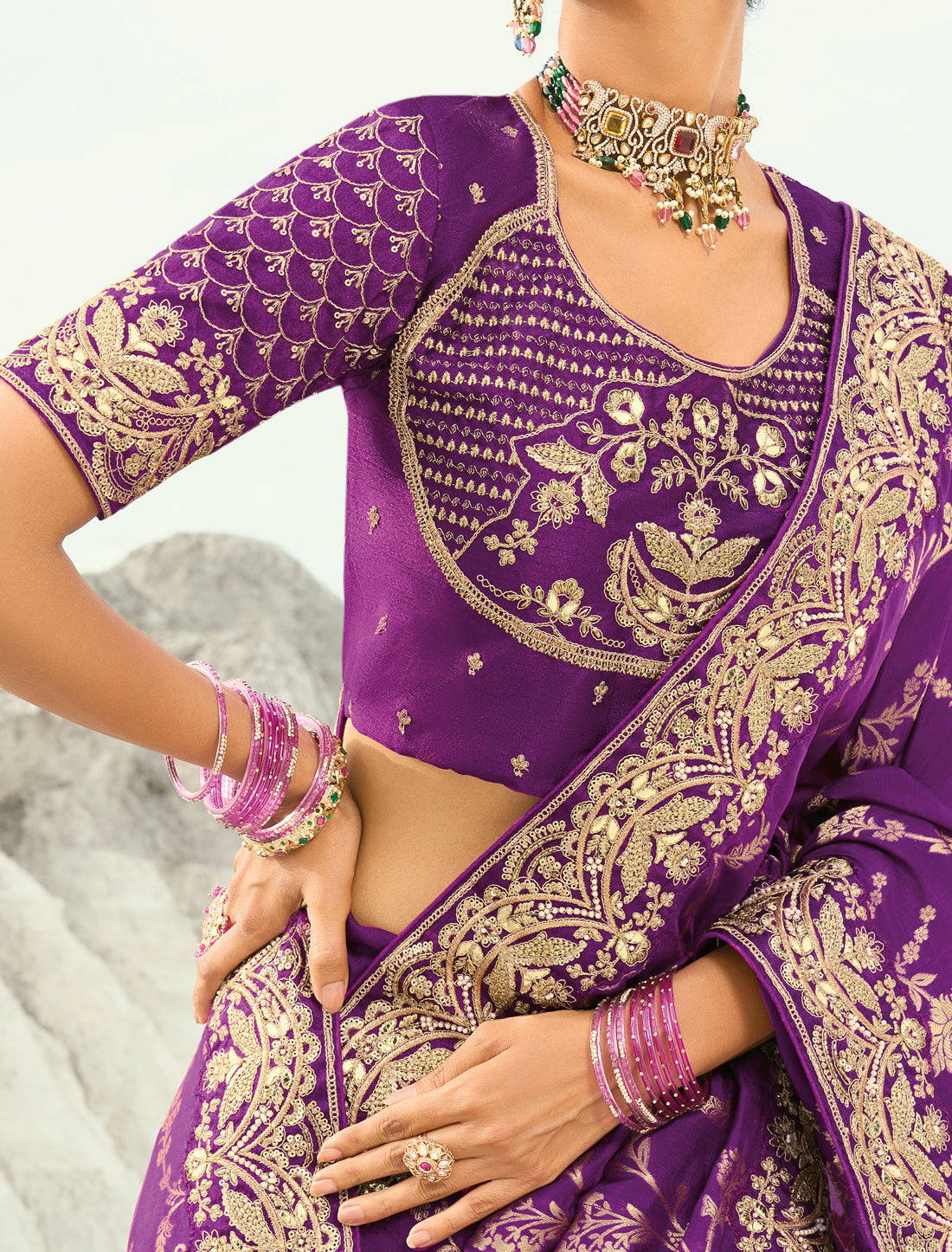 Jamli Pure Dola Viscose Heavy Party Wear Designer Saree