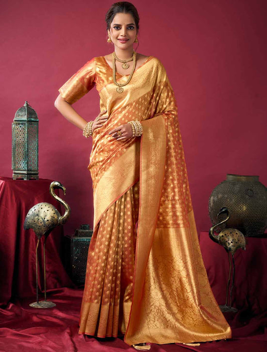 Tissue Silk Collection with Zhallar Ethnic High-Quality Soft ETexture Saree