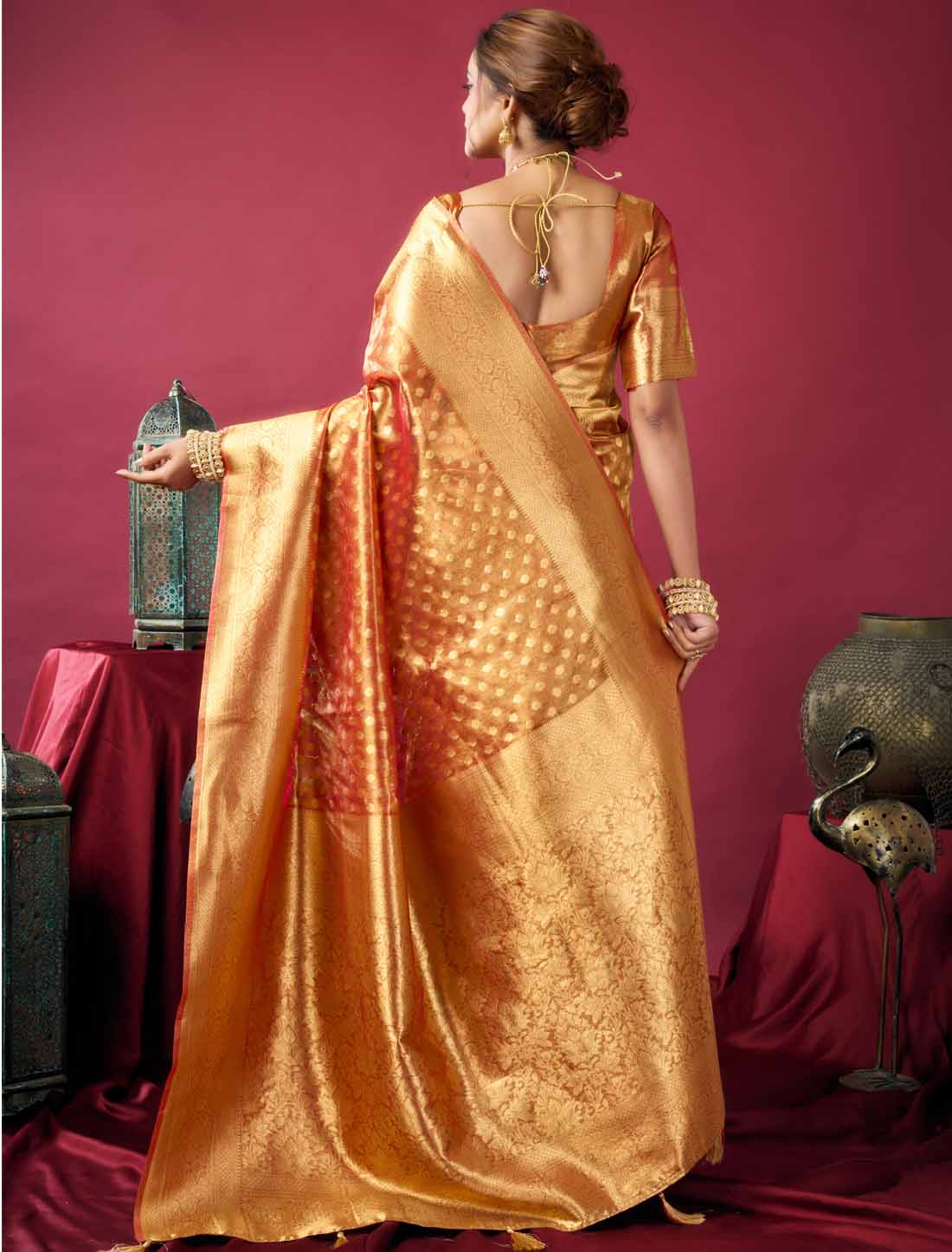 Tissue Silk Collection with Zhallar Ethnic High-Quality Soft ETexture Saree