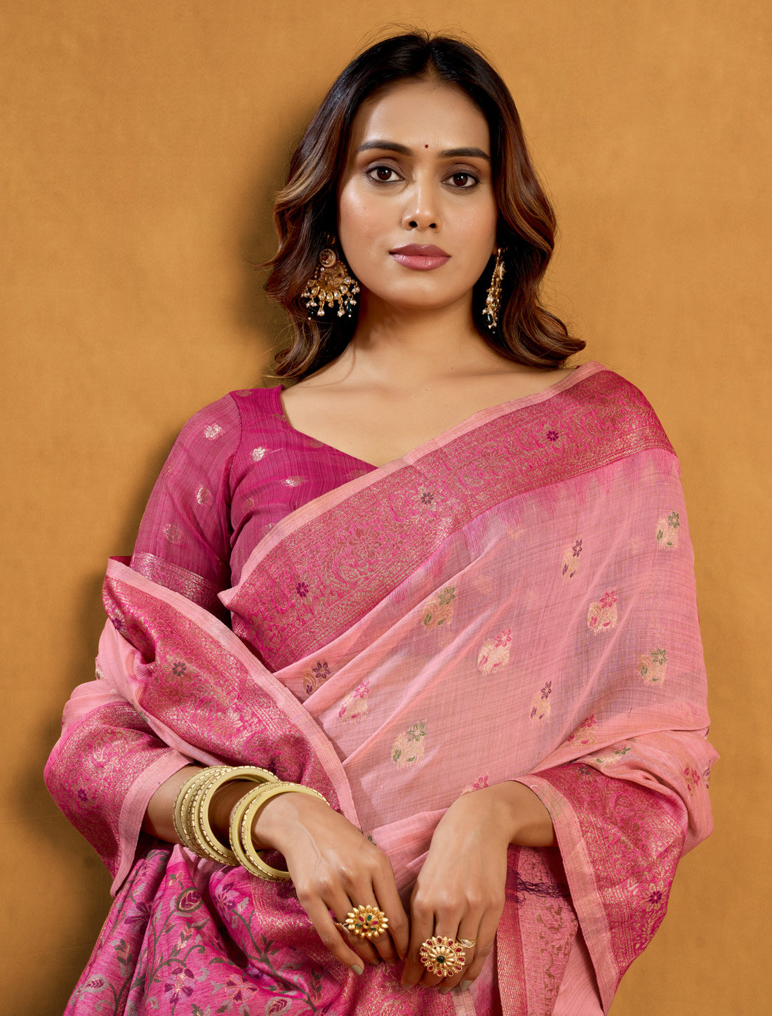 Roseberry Spun Cotton Party Wear Designer Saree For Women